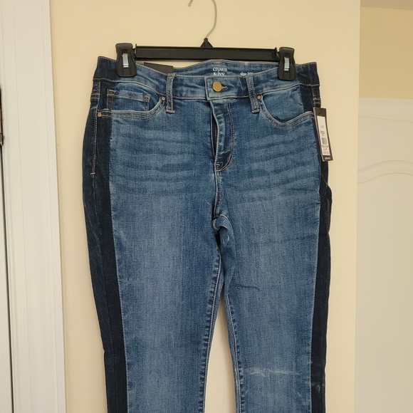 Crown and Ivy straight jeans with color sides - Picture 1 of 2